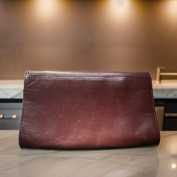 Cartier Vintage Le Must de Cartier Bordeaux Leather Clutch Bag - Picture 7 of 12